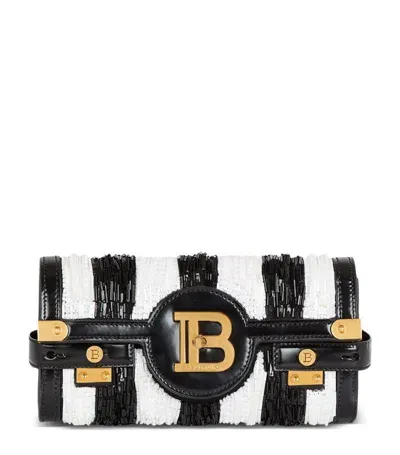 Balmain Beaded B-buzz 23 Clutch Bag In Multi