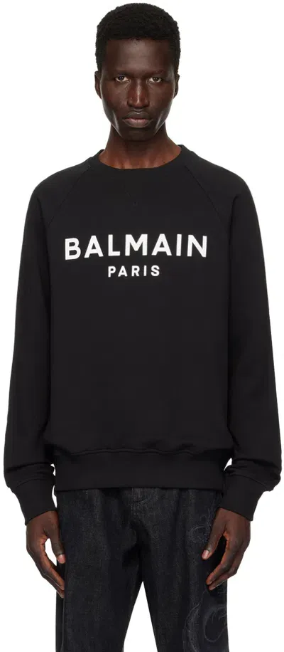 Balmain Paris Paris Sweatshirt In Black