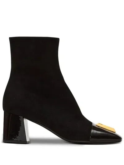 Balmain Edna Suede Boots In Black