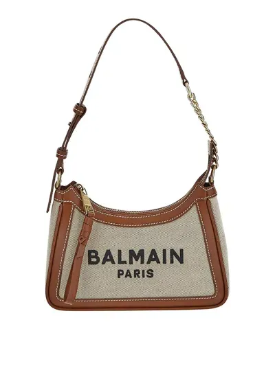 Balmain Logo Bag In Brown