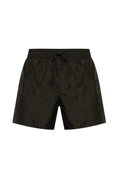 Balmain Drawstring Swim Shorts In Black