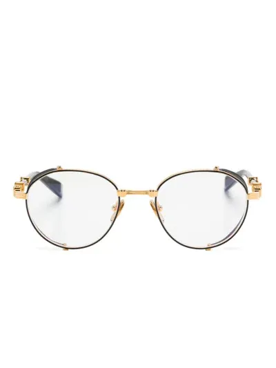 Balmain Eyewear Brigade Glasses In Metallic