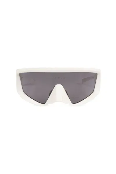 Balmain Eyewear Oversized Frame Sunglasses In White