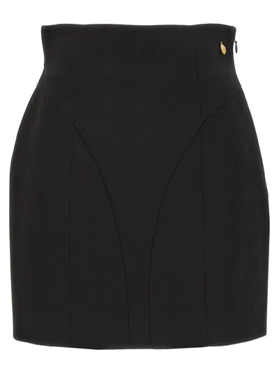 Balmain High Waist Miniskirt Skirts Black