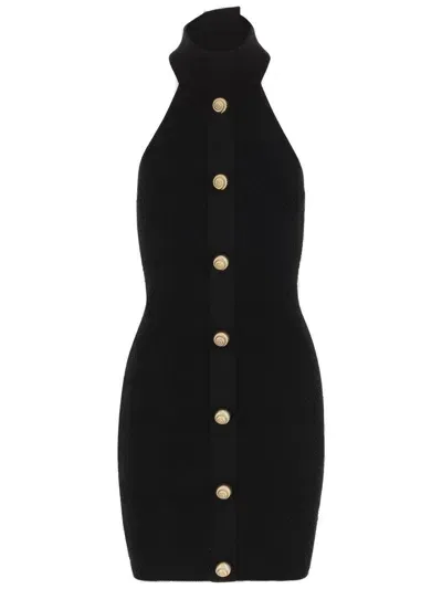 Balmain Black Halter Neck Minidress