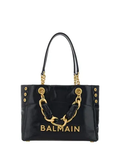 Balmain Shopping Bag In Brown