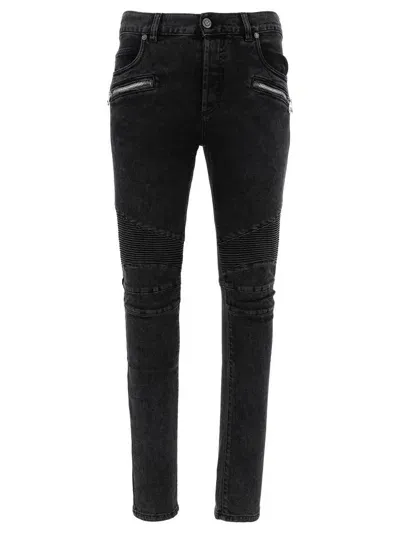 Balmain Slim Cut Jeans In Black