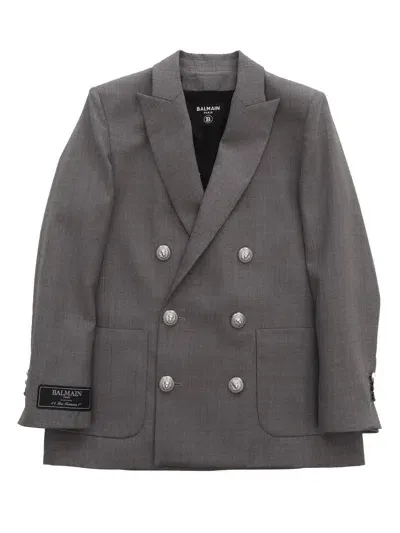 Balmain Suit Jacket In Gray