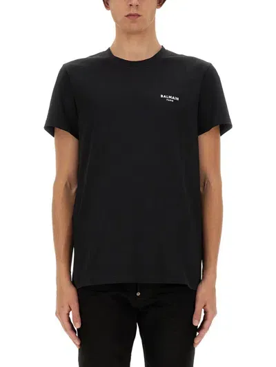 Balmain T-shirt With Logo In Black