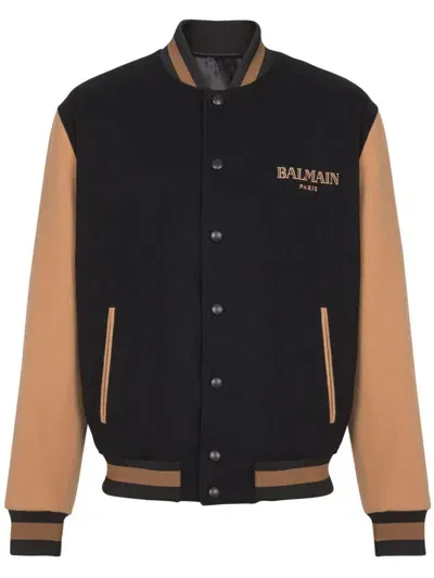 Balmain Two-tone Jacket In Black