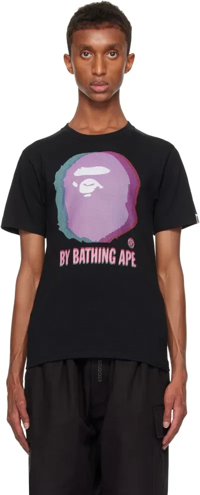 Bape Black Glitch Art 'by Bathing Ape' T-shirt