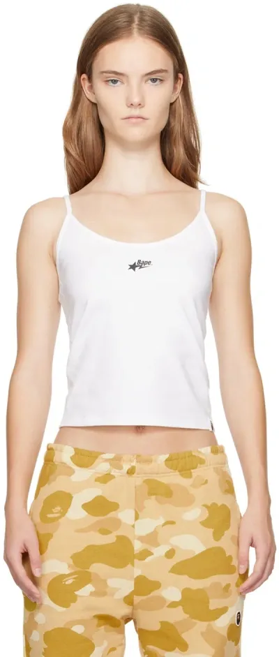 Bape White Sta Logo Camisole