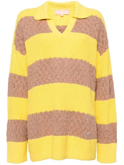 Bapy By *a Bathing Ape® Polo Knit Jumper In Yellow