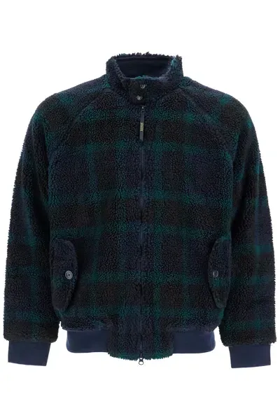 Baracuta Curly Fleece G9 Jacket In In Blue