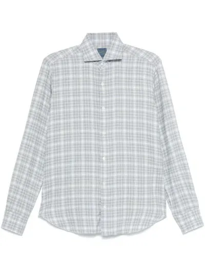 Barba Checked Shirt In Gray