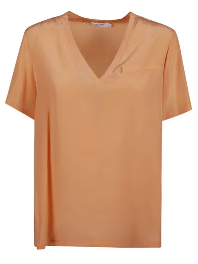 Barba Napoli V-neck Top In Pesca