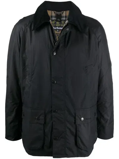 Barbour Ashby Wax Cotton Jacket In Blue