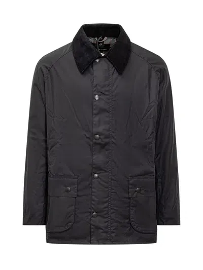 Barbour Bedale Waxed Jacket In Blue