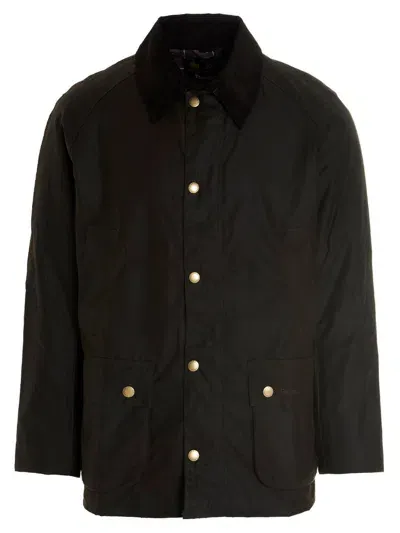 Barbour Jacket With Front Pockets And Long Sleeves In Green