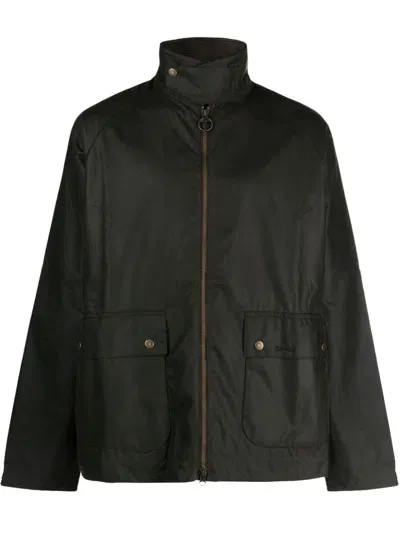 Barbour Bedale Coated-finish Jacket In Green