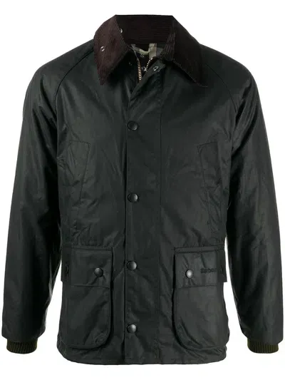 Barbour Bedale Wax Cotton Jacket In Green