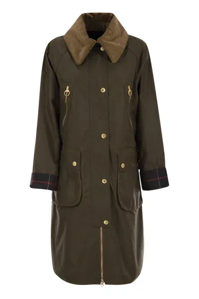 Barbour Classic Ebberston - Waxed Cotton Jacket In Green