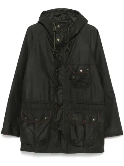 Barbour Coated Parka In Green