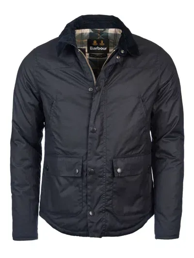 Barbour Reelin Waxcotton Jacket In Blue