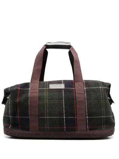 Barbour Cree Tartan Holdall In Green