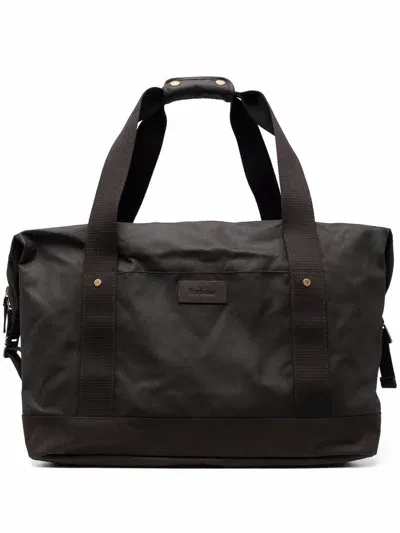 Barbour Essential Wax Holdall In Green