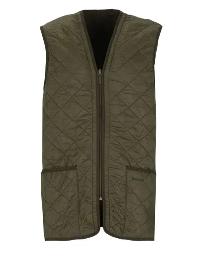 Barbour Quilted Zip Vest In Green