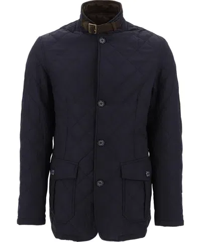 Barbour Lutz Quilted Jacket In Blue