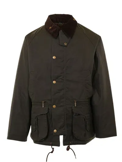 Barbour Modified Beaufort Waxed Jacket In Green