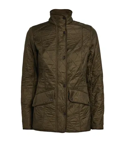 Barbour Polar Quilt Cavalary Coat In Green