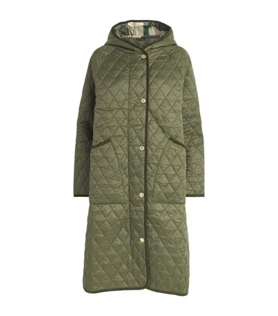 Barbour Quilted Harmby Coat In Green