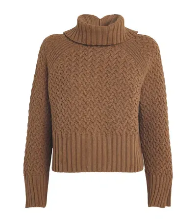 Barbour Rollneck Malton Sweater In Gold