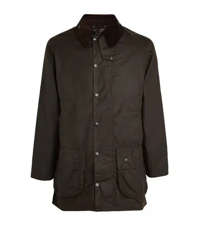 Barbour Waxed Beaufort Jacket In Green