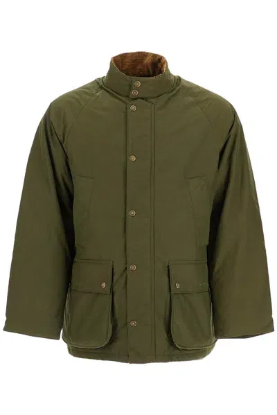 Barbour X Baracuta Oversized Bedale Waxed Jacket In Green