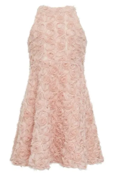 Bardot Junior Kids' Lizette Rosette Dress In Dusty Rose