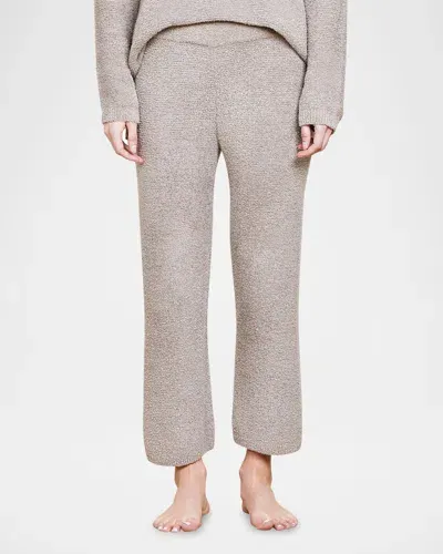 Barefoot Dreams Cozychic Lite Cropped Straight-leg Pants In Nickel