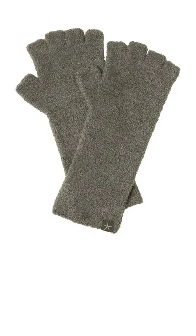 Barefoot Dreams Cozychic Lite Fingerless Gloves In Olive Branch