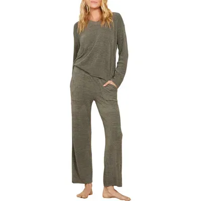 Barefoot Dreams Cozychic® Ultra Lite® Knit Pajamas In Olive Branch