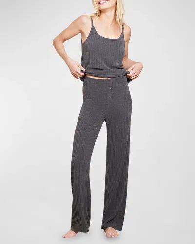 Barefoot Dreams Cozychic Ultra Lite Ribbed Lounge Pants In Carbon