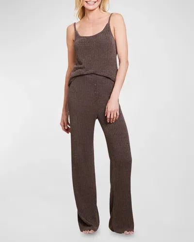 Barefoot Dreams Cozychic Ultra Lite Ribbed Lounge Pants In Java