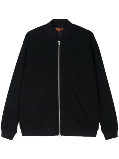 Barena Venezia Stretch Virgin Wool-gabardine Bomber Jacket In 蓝色