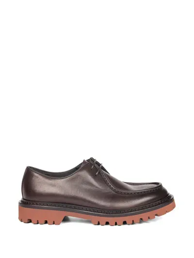 Barrett Dark Brown Leather Moccasin In T.moro