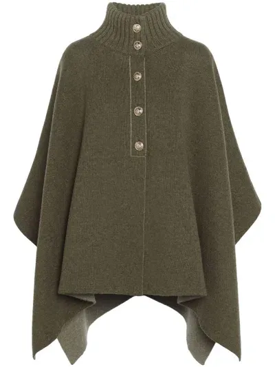 Barrie Cashmere Cape In Green