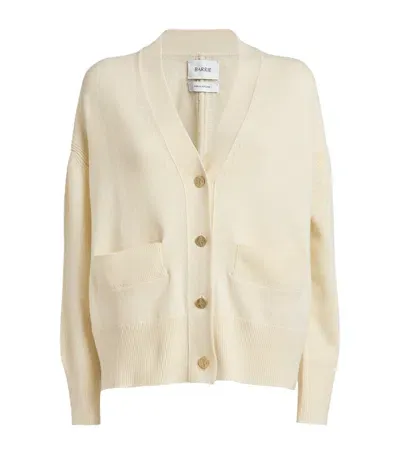 Barrie Cashmere Iconic Cardigan In White