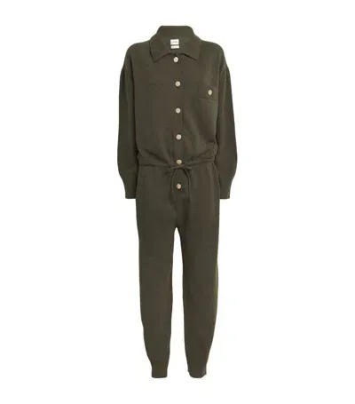 Barrie Cashmere Jumpsuit In Green