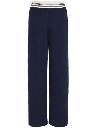 Barrie Cashmere Trousers In Blue